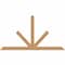 Ekena Millwork Saratoga Timber Gable Bracket, Western Red Cedar, 108"W x 58"H x 3 1/2"D x 5 1/2"F, 13/12 Pitch GBW108X58X0406SAR00SWR - alternate 1